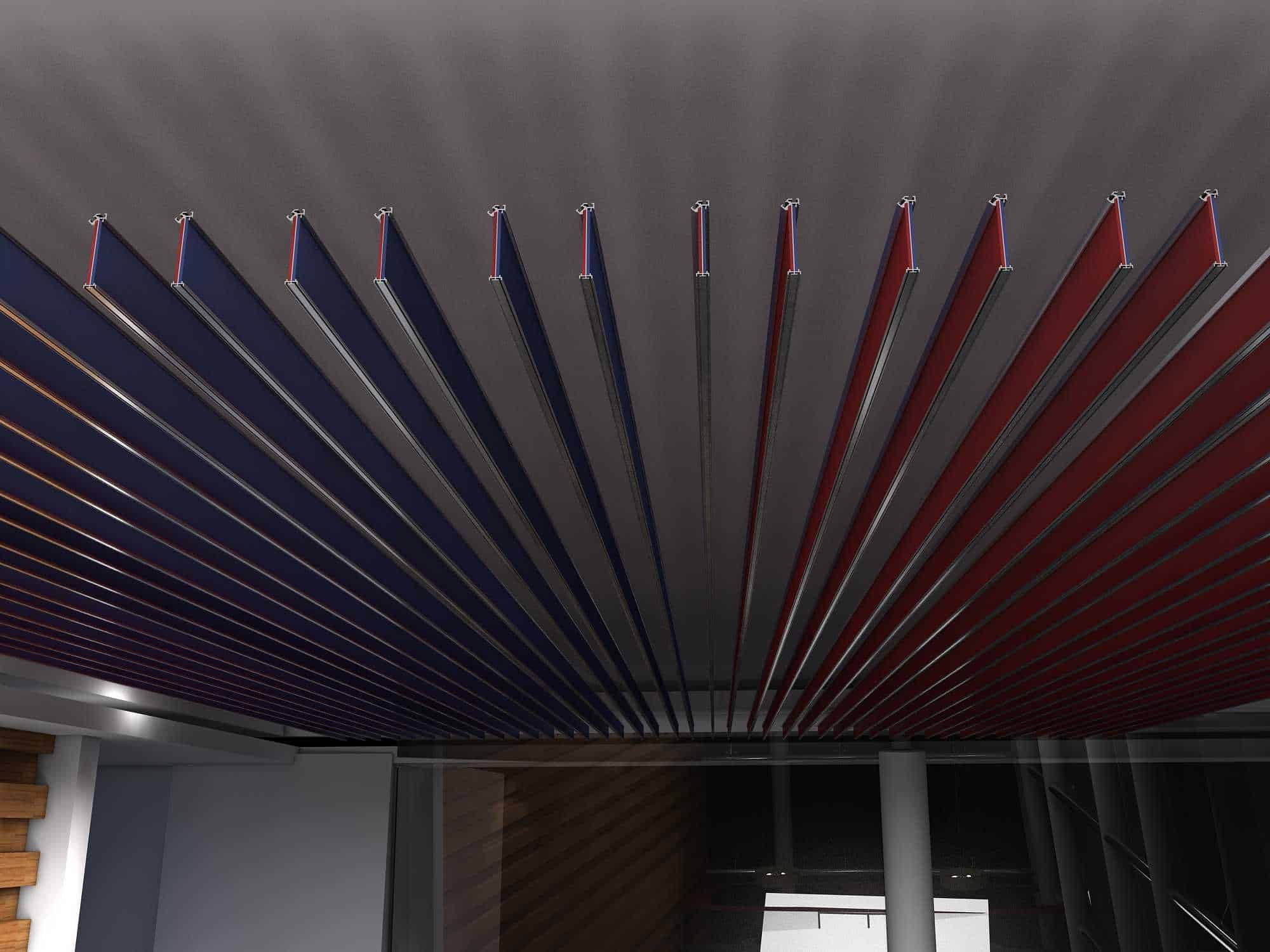 Aluminium I-Shaped Baffle Screen Ceiling