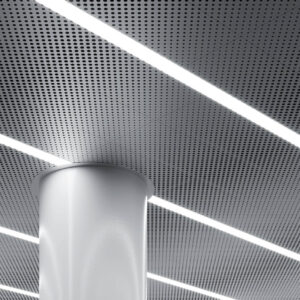 Suspended Alum Perforated Ceiling (with Lighting Integration)